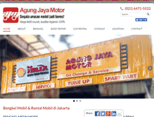 Tablet Screenshot of agungjayamotor.com